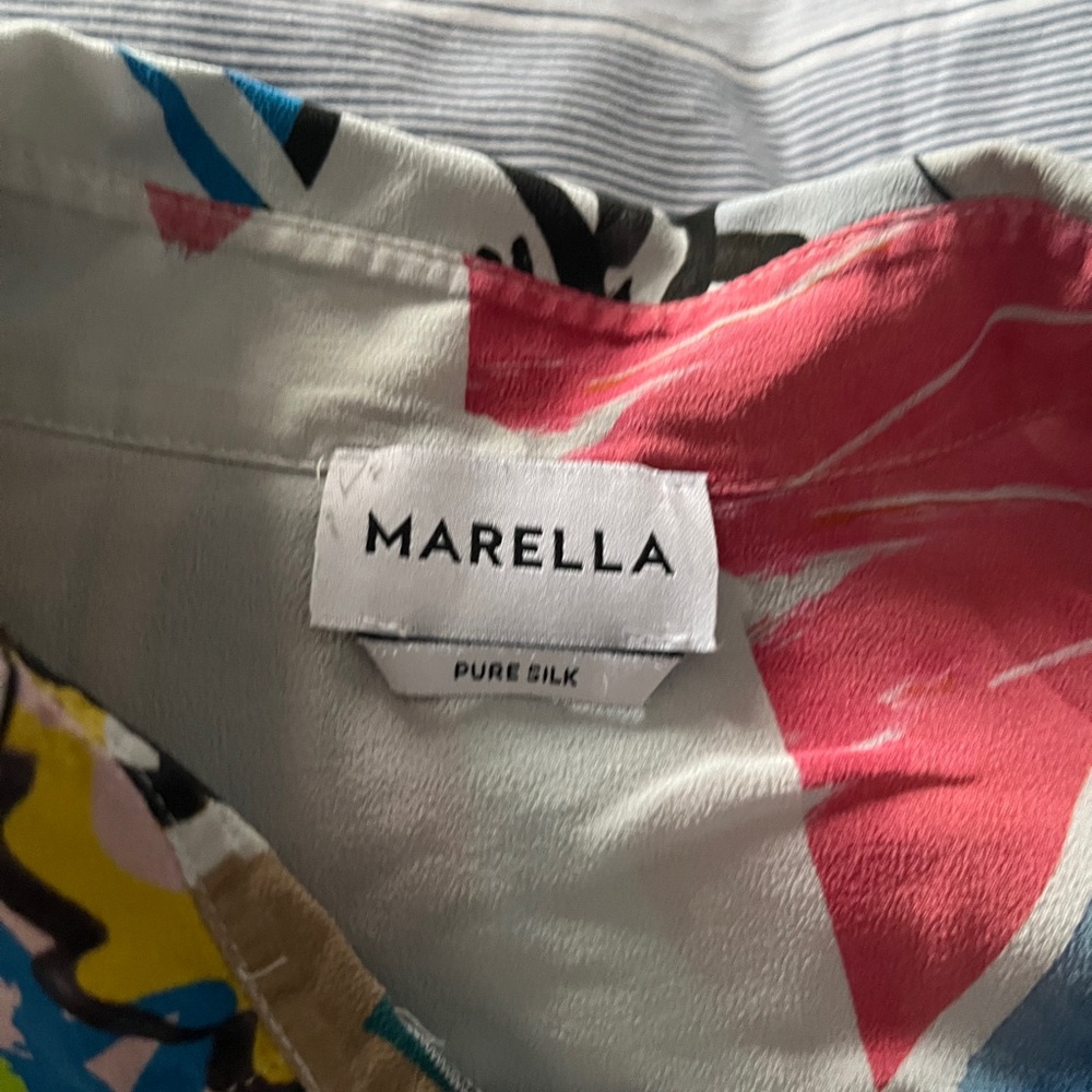 MARELLA Max Mara Paul Grafitti Pattern Short-Sleeve Shirt - Picture 3 of 4
